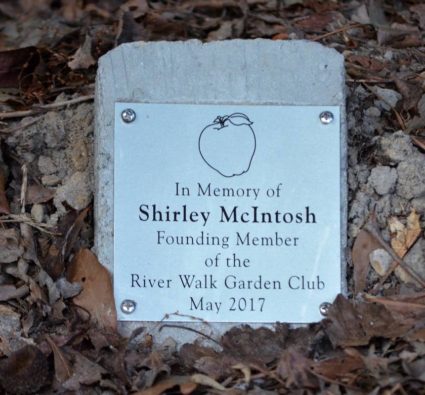 Garden Dedication Shirley Mcintosh May 2017 The River Walk